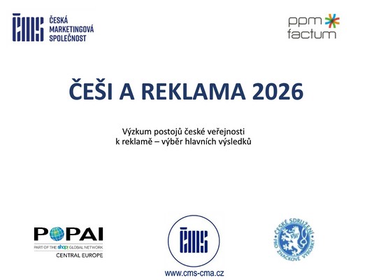 Česká marketingová společnost - Výzkum Češi a reklama 2026
